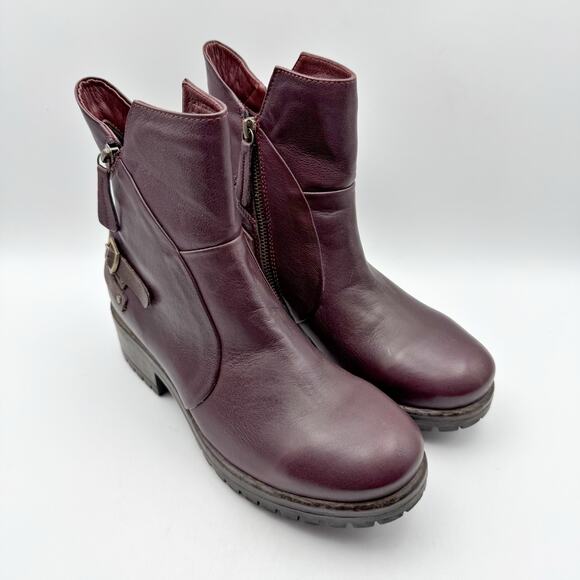 Bueno Womens Fallon Bootie EU 36 US 5.5-6 Merlot Dark Red Leather NIB - Picture 6 of 13